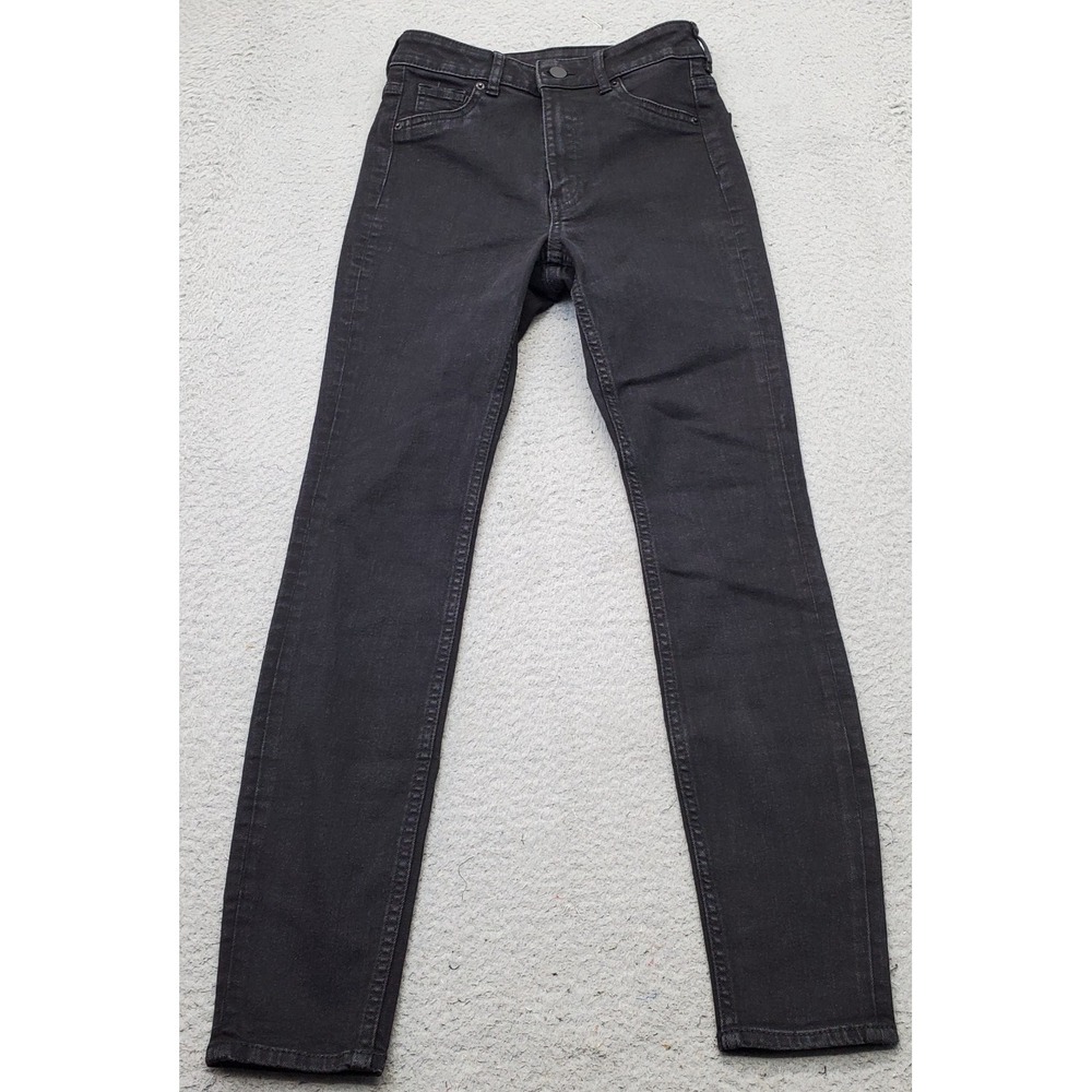 & Denim Curvy Jegging Jeans Womens 0 Black Stretch Ultra High Waist Ankle Length